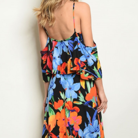 LAST 1!TROPICAL PRINT 2 PIECE SET MAXI SKIRT & TOP - Picture 6 of 8